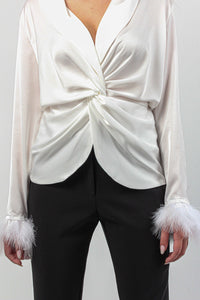 TOP MM WITH FEATHER