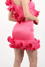 Load image into Gallery viewer, SKIRT MINI SATEN VOLAN