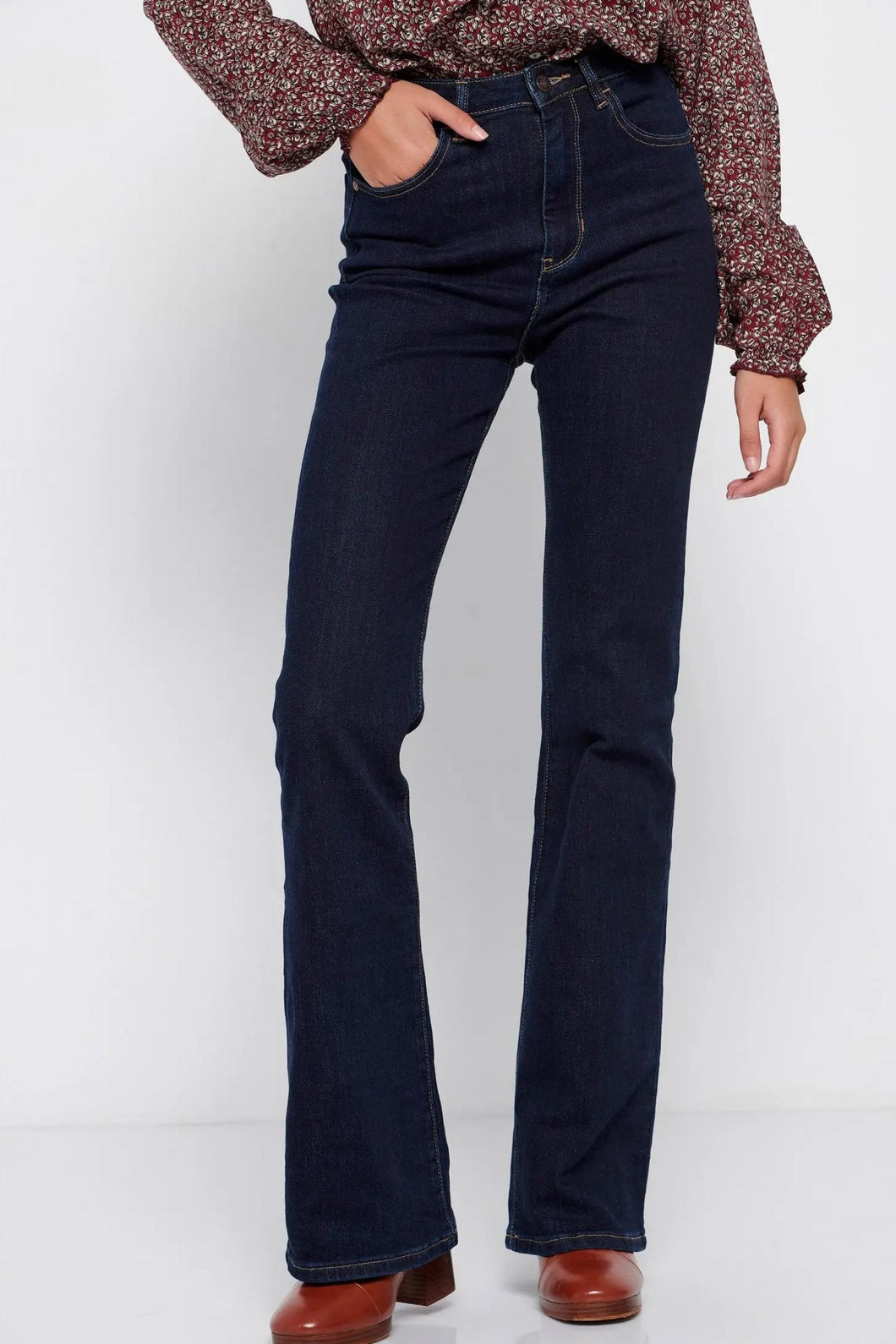 FLAIRE FIT DENIM TROUSERS