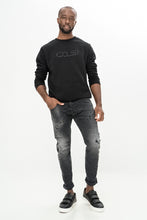 Load image into Gallery viewer, MAGGIO 9 BLACK DENIM TROUSERS