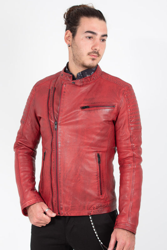 JACKET LEATHER HOOPER SHEEP VEG DYED