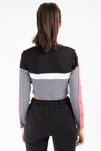 Load image into Gallery viewer, TAPED CUT AND SEW CROPED LONG SLEEVE T-SHIRT