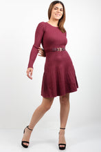 Load image into Gallery viewer, RIB PLEATED PAIGE SWTR DRESS
