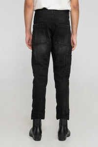 TROUSERS BLACK DENIM RAIL-2022