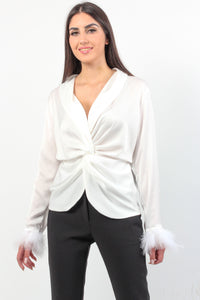TOP MM WITH FEATHER