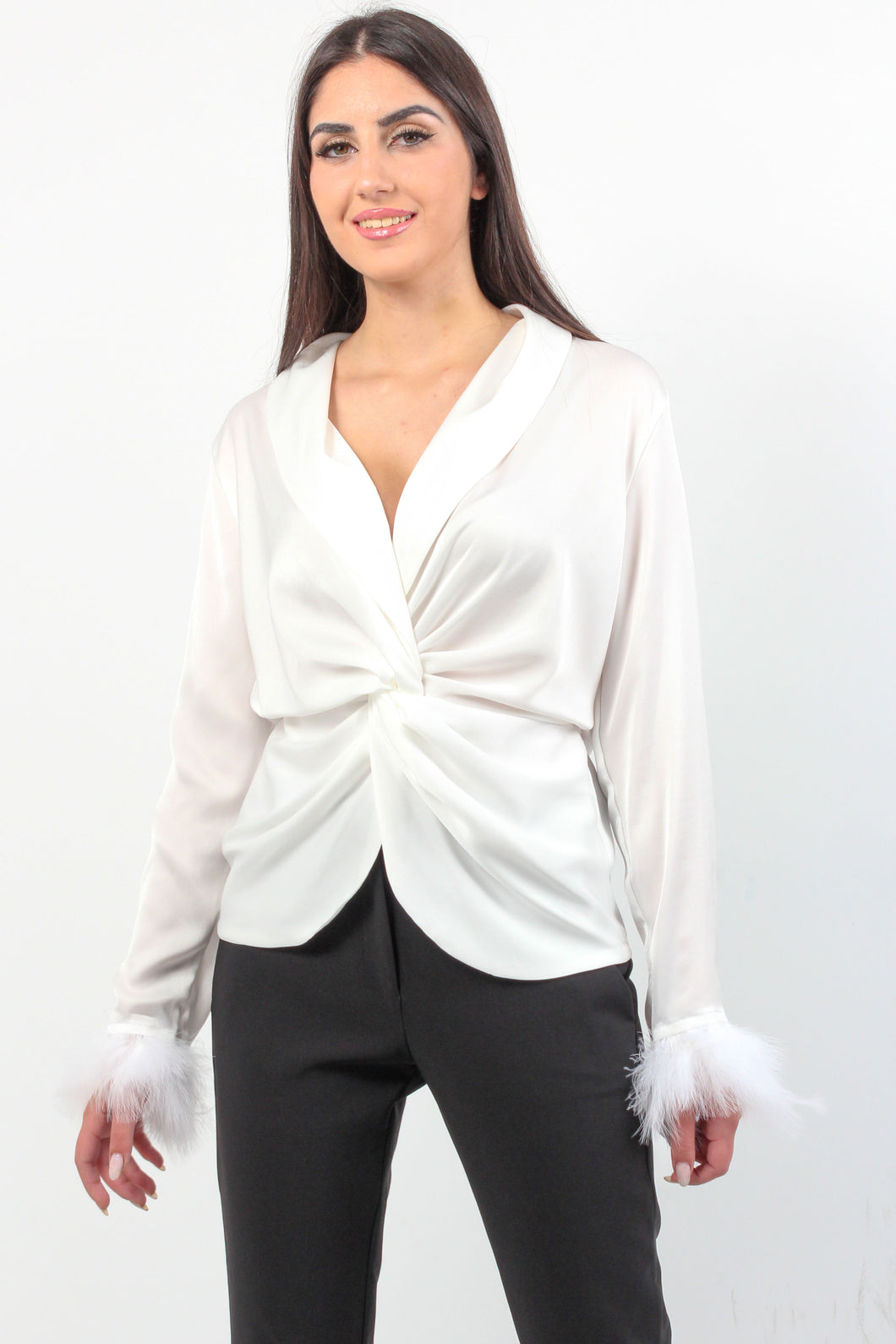 TOP MM WITH FEATHER