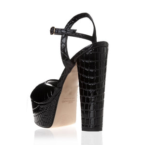 CROCO LEATHER SANDALS