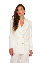 Load image into Gallery viewer, SINGLE BUTTON JACKET WITH LUREX STRIPE