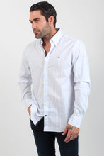 Load image into Gallery viewer, STRETCH PENCIL STRIPE SF SHIRT
