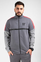 Load image into Gallery viewer, MIXED FABRIC TAPED FULL ZIP FUNNEL NECK
