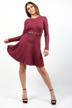 Load image into Gallery viewer, RIB PLEATED PAIGE SWTR DRESS