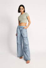 Load image into Gallery viewer, TROUSERS JEANS CARGO P1HXEM8NIB