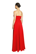 Load image into Gallery viewer, DRESS MAXI SATEN STRAPLES
