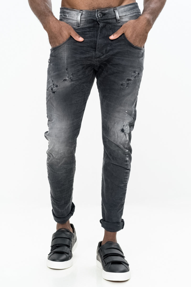 MAGGIO 9 BLACK DENIM TROUSERS