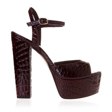 Load image into Gallery viewer, CROCO LEATHER SANDALS