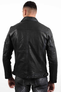 MESSI SHEEP BEG DYED LEATHER JACKET