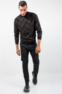 CHIAIA 7 DENIM BLACK TROUSERS