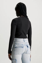 Load image into Gallery viewer, SPLIT COLLAR RIB LONG SLEEVE