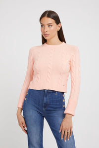 LS RN DINISE CABLE SWTR KNITTED TOP