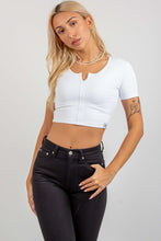 Load image into Gallery viewer, TAB SPLIT NECK RIB TOP
