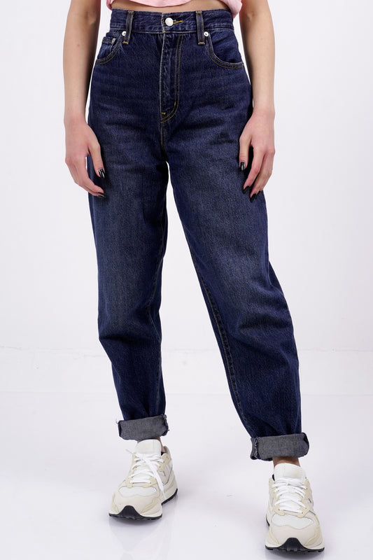HIGH LOOSE TAPER TROUSERS JEANS