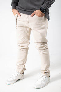 NOLLAN DENIM TROUSERS CREAM