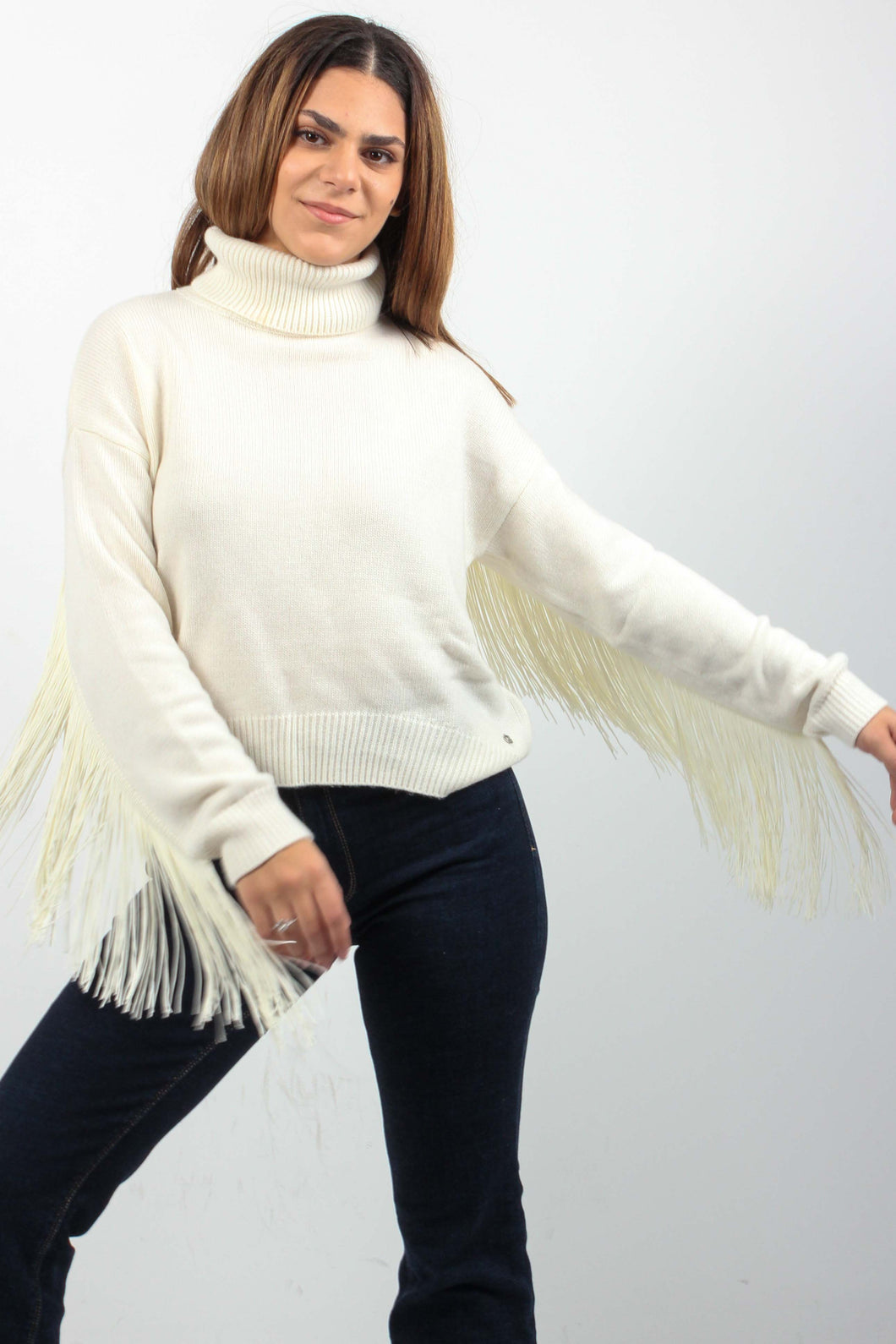 LEONIE ROLL NECK KNITTED TOP