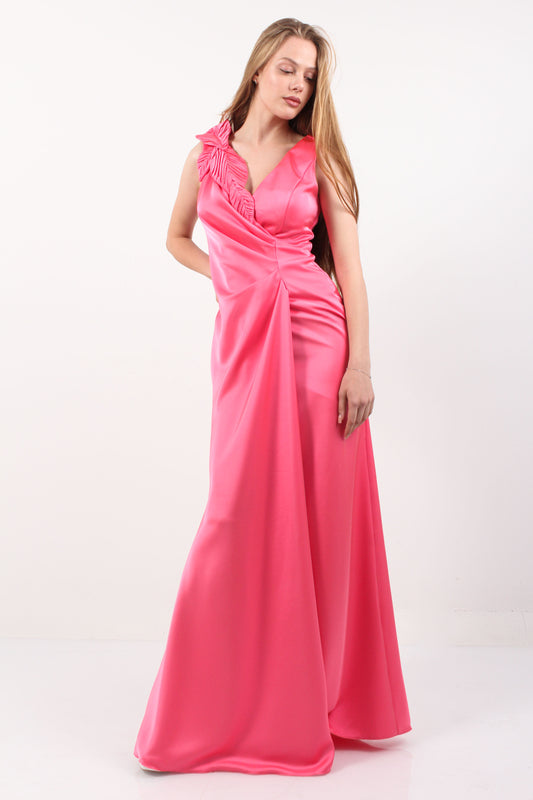 DRESS MAXI SATEN FYLLA MPOUSTO