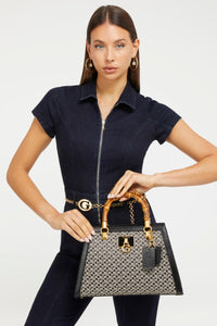 STEPHI BAMBOO SATCHEL BAG