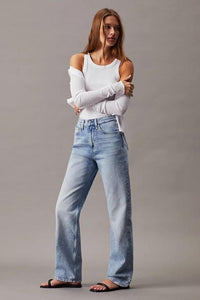 HIGH RISE STRAIGHT TROUSERS JEANS