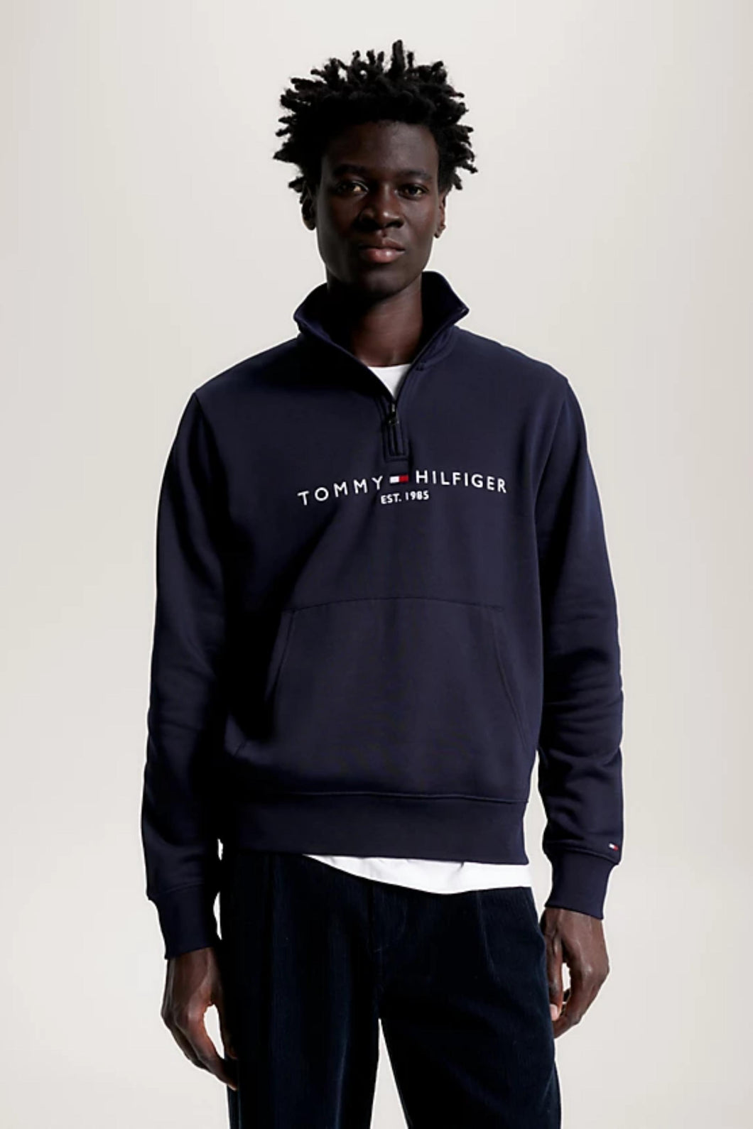 TOMMY LOGO MOCKNECK