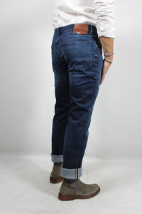 SLIM BLEECKER STR CROWN BLUE TROUSERS