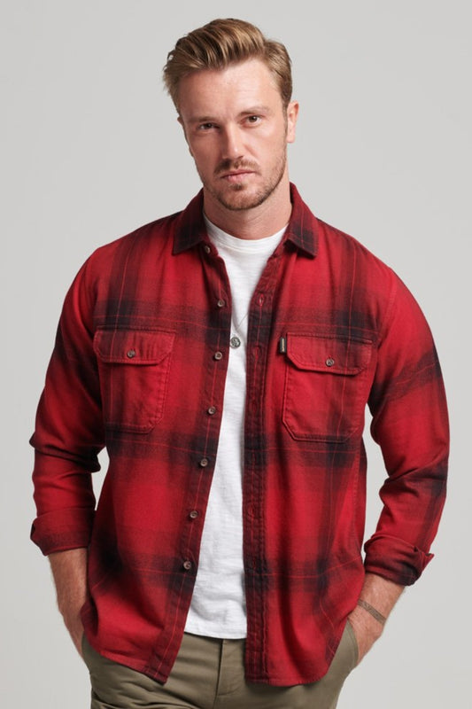 VINTAGE CHECK FLANNEL SHIRT