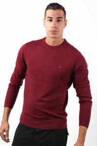 ORG CTN CASHMERE CREW NECK KNITTED TOP