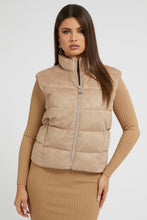 Load image into Gallery viewer, JOLE SUEDE PUFFER VEST