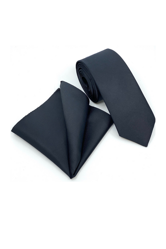 TIE BLACK SATEN