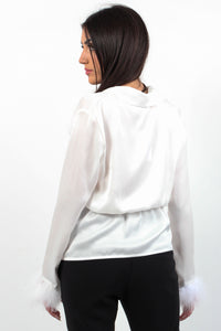 TOP MM WITH FEATHER