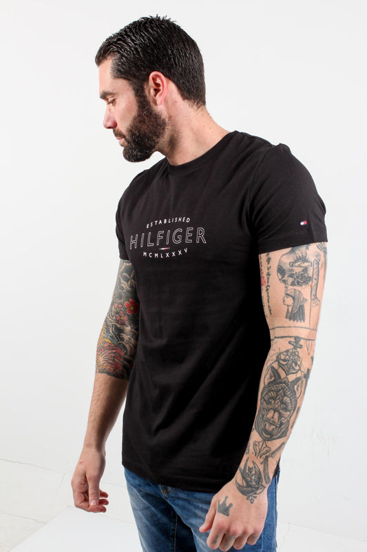 HILFIGER CURVE LOGO TEE