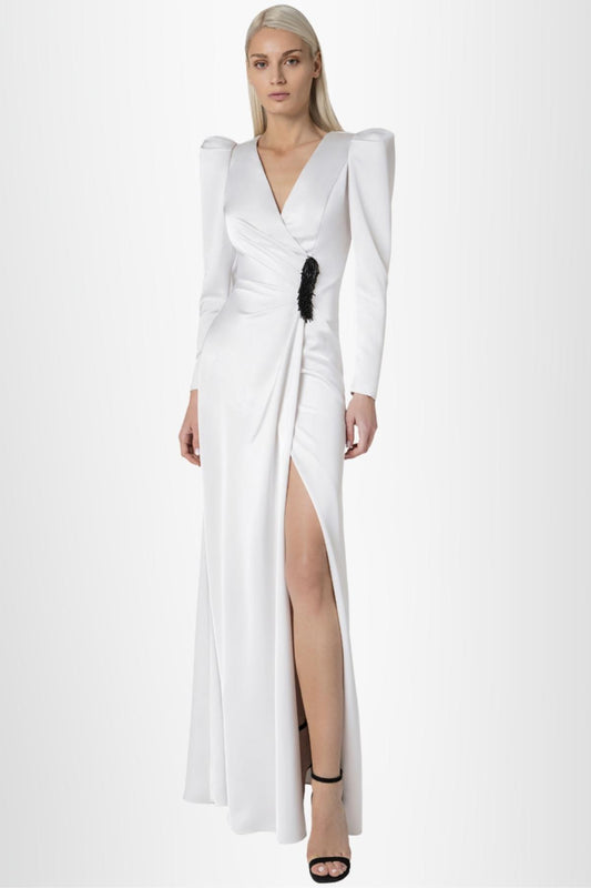 DRESS MAXI SATEN KROUAZE
